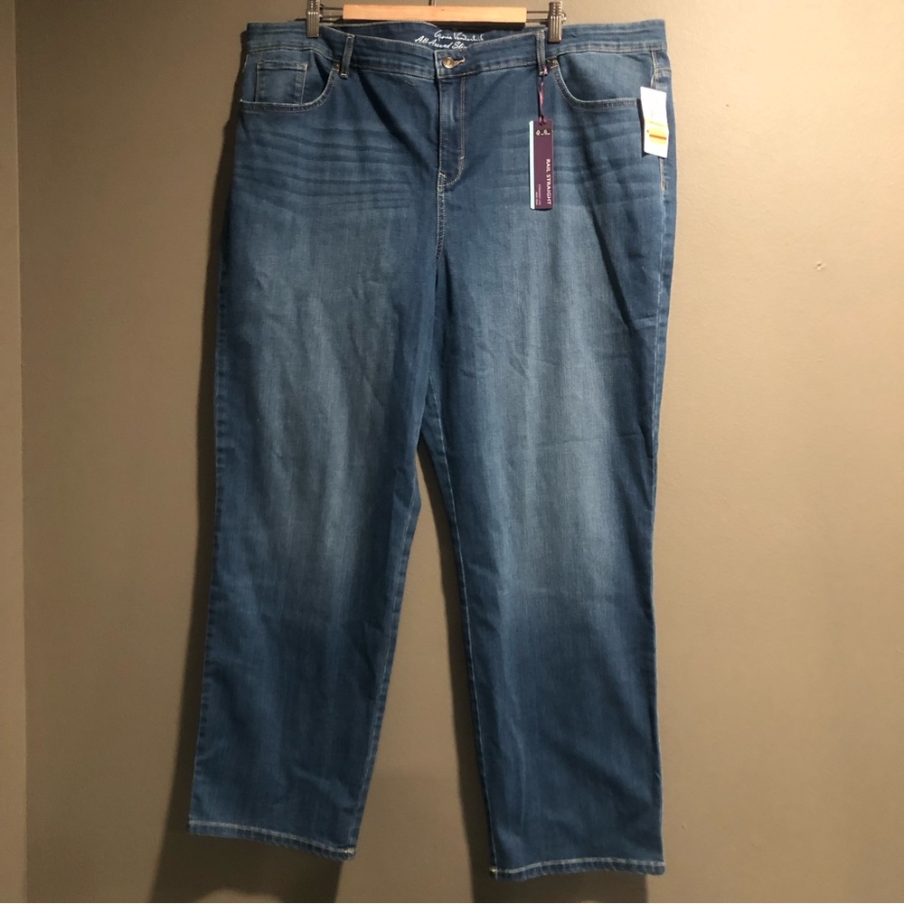 Gloria Vanderbilt Rail Straight Mid Rise  Denim Jeans 24W